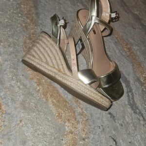 Primark Shiny Gold Wedge Sandals